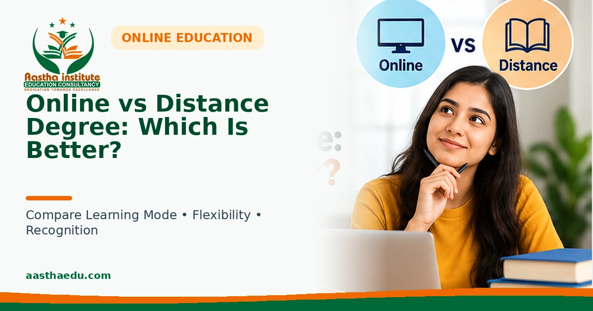 Online vs Distance Degree