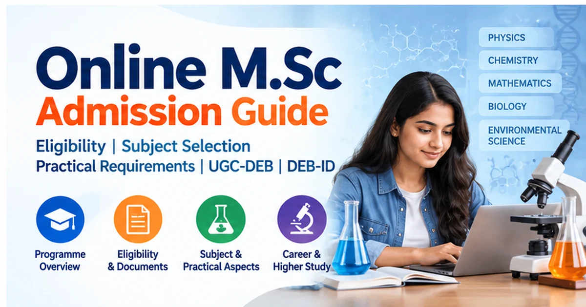 Online M.Sc Admission Guide